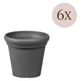 Vaso- Nero Antracite set 6 Vasi, Made in Italy - Lou