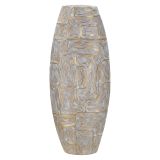Vaso oro Bianco Disegni con Linee Geometriche Colore Struttura Bianco, - Bamorasi