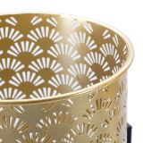 Vaso oro Nero set 2 Vasi, Portavasi Rimovibili Colore Struttura Nero, Diametro Vaso Grande: 20, Vaso Piccolo: 17 cm - Timna