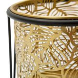 Vaso oro Nero set 2 Vasi, Portavasi Rimovibili Colore Struttura Nero, Diametro Vaso Grande: 20, Vaso Piccolo: 18 cm - Ilul