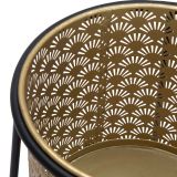 Vaso oro Nero set 2 Vasi, Portavasi Rimovibili Colore Struttura Nero, Diametro Vaso Grande: 22, Vaso Piccolo: 20 cm - Tikal