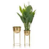 Vaso oro set 2 Vasi, Portavasi Rimovibili Diametro Vaso Grande: 26, Vaso Piccolo: 20 cm, - Twizel