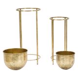 Vaso oro set 2 Vasi, Portavasi Rimovibili Diametro Vaso Grande: 26, Vaso Piccolo: 20 cm, - Twizel