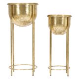 Vaso oro set 2 Vasi, Portavasi Rimovibili Diametro Vaso Grande: 26, Vaso Piccolo: 20 cm, - Twizel