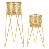 Vaso oro set 2 Vasi, Portavasi Rimovibili, - Ranya