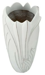 Vaso Paraguay, Complemento d'arredo, Articolo decorativo, Accessorio d'arredo, 31x31 h69 cm, Bianco