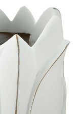 Vaso Paraguay, Complemento d'arredo, Articolo decorativo, Accessorio d'arredo, 31x31 h69 cm, Bianco