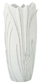 Vaso Paraguay, Complemento d'arredo, Articolo decorativo, Accessorio d'arredo, 31x31 h69 cm, Bianco