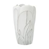 Vaso Paranaiba, Complemento d'arredo, Articolo decorativo, Accessorio d'arredo, 29x29 h48 cm, Bianco