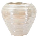 Vaso Rosa Bianco Crema Finitura Effetto Materico Colore Struttura Bianco, Sfumatura Colore Struttura Crema - Bato