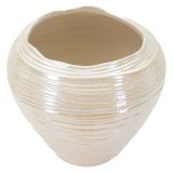 Vaso Rosa Bianco Crema Finitura Effetto Materico Colore Struttura Bianco, Sfumatura Colore Struttura Crema - Bato