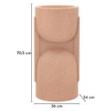Vaso Rosa Finitura Geometrica - Fatone