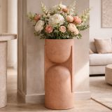 Vaso Rosa Finitura Geometrica - Fatone