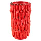 Vaso Rosso Disegni con Peperoncini Diametro 13 cm, - Elmo