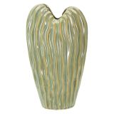 Vaso Verde Beige Finitura Effetto Materico Colore Struttura Beige, - Batesiro