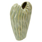 Vaso Verde Beige Finitura Effetto Materico Colore Struttura Beige, - Batesiro
