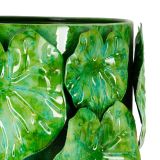 Vaso Verde Disegni con Foglie Diametro 15.5 cm, - Barri