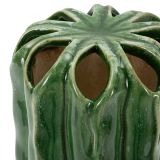 Vaso Verde Disegno con Cactus, - Basi