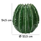 Vaso Verde Disegno con Cactus Diametro 7.5 cm, - Fafamofa