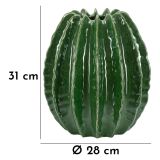 Vaso Verde Disegno con Cactus Diametro 9 cm, - KohYao