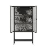Vetrina 2 ante 80x35x160h cm ardesia - Busseto