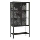 Vetrina 2 ante 80x35x160h cm ardesia - Busseto