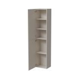 Vetrina Beige 4 Ripiani 5 Vani 39.9x29.8x180h cm, Un'anta - Longano