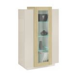 Vetrina Beige 7 Ripiani 10 Vani 80x38x120.5h cm, 3 Ante - Severino