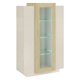 Vetrina Beige 7 Ripiani 10 Vani 80x38x120.5h cm, 3 Ante - Severino