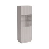 Vetrina Beige Cashmere 4 Ripiani 5 Vani 60x40x178h cm, Apertura Battente - Vadd