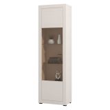 Vetrina Beige Nero 4 Ripiani Un'anta 58x35x194h cm, 5 Vani - Palena