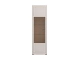 Vetrina Beige Nero 4 Ripiani Un'anta 58x35x194h cm, 5 Vani - Palena
