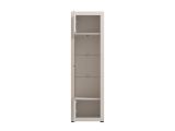 Vetrina Beige Nero 4 Ripiani Un'anta 58x35x194h cm, 5 Vani - Palena