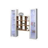 Vetrina Bianco 14 Ripiani 2 Ante 40x30x180h cm, 19 Vani - Marea