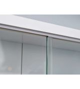 Vetrina Bianco 4 Ripiani 2 Ante 60x80x10h cm, 5 Vani - Oulx
