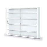 Vetrina Bianco 4 Ripiani 2 Ante 60x80x10h cm, 5 Vani - Oulx