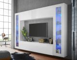 Vetrina Bianco 4 Ripiani Un'anta 40x30x180h cm, 5 Vani - Arnika