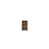 Vetrina Bianco Crema Marrone Rovere Nodi 4 Ripiani Un'anta 79x36x127h cm, 6 Vani - Farra