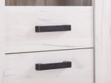Vetrina Bianco Larice Marrone 4 Ripiani Apertura Battente 68.5x36.5x195h cm, Un'anta - Sulbiate