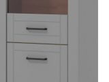 Vetrina Grigio Marrone Rovere Nodi 4 Ripiani Apertura Battente 60.5x41x194.5h cm, 2 Ante - Piscinas