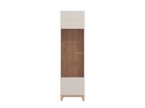 Vetrina Marrone Beige Rovere Nodi 4 Ripiani Apertura Battente 51.5x35x191.5h cm, Un'anta - Usseaux