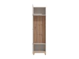 Vetrina Marrone Beige Rovere Nodi 4 Ripiani Apertura Battente 51.5x35x191.5h cm, Un'anta - Usseaux