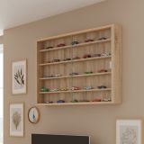 Vetrina Marrone Rovere 4 Ripiani 2 Ante 60x80x10h cm, 5 Vani - Gromo