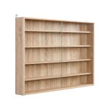 Vetrina Marrone Rovere 4 Ripiani 2 Ante 60x80x10h cm, 5 Vani - Gromo