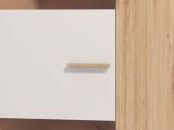 Vetrina Marrone Rovere Nodi Beige 4 Ripiani Un'anta 60x40x193h cm, 4 Vani - Mondaino
