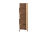 Vetrina Marrone Rovere Nodi Beige 4 Ripiani Un'anta 60x40x193h cm, 4 Vani - Mondaino
