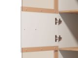 Vetrina Marrone Rovere Nodi Beige 4 Ripiani Un'anta 60x40x193h cm, 4 Vani - Mondaino