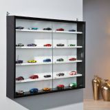 Vetrina Nero 4 Ripiani 2 Ante 10x80x60h cm, 5 Vani - Cumiana