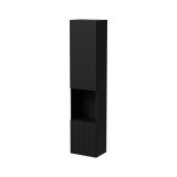 Vetrina Nero Antracite 4 Ripiani Apertura Push Pull 39.9x29.8x180h cm, 2 Ante - Botte