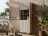 Vetrina Raccuja, 60x42 h183 cm, Beige